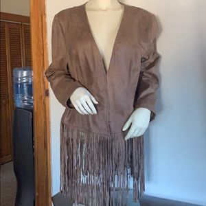 Fringe Suede Blazer